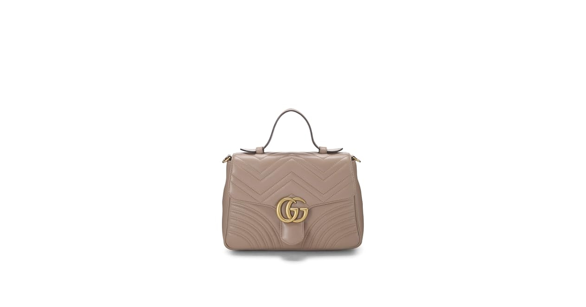 VIP【関税送料無料】希少 GUCCI BEIGE LEATHER SHOULDER BAG Amazon.com: Gucci, Pre-Loved Beige Leather GG Marmont Top